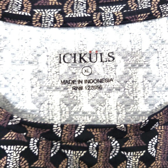 ICIKULS Abstract Print‎ Pullover GOLF TENNIS UPF 50 TOP Mesh Arm Panels XL Top - Picture 6 of 6